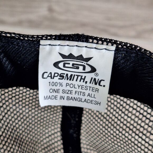 VINTAGE Lonesome Black  Mesh SNAPBACK TRUCKER Hat - Picture 8 of 8